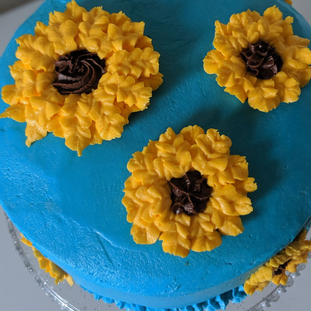 Sunflower Layer Cake - Classy Girl Cupcakes