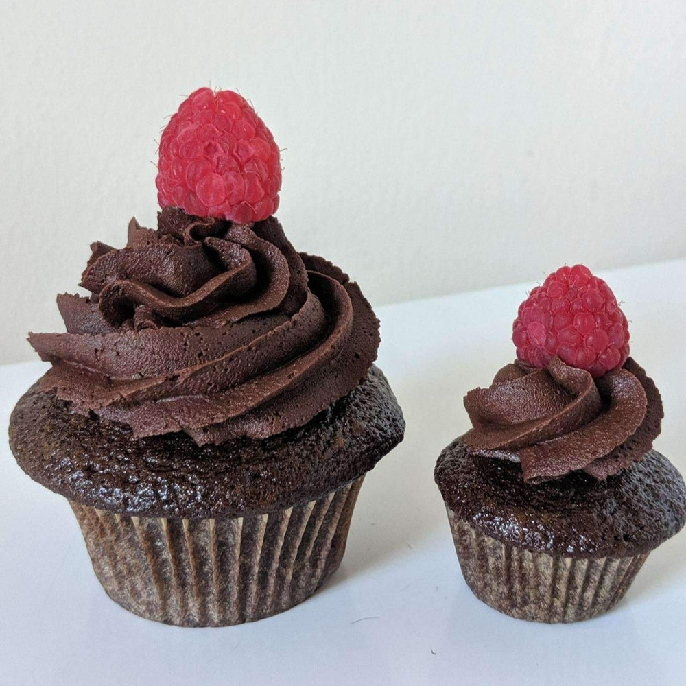 
            
                Load image into Gallery viewer, Chocolate Raspberry Surprise - Specialty Cupcake
            
        